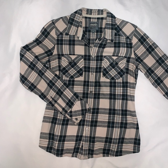 Aritzia Plaid Long Sleeve Button Down - Picture 3 of 4